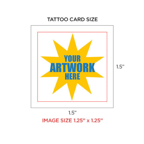 custom temporary tattoo, size 1.5 x 1.5