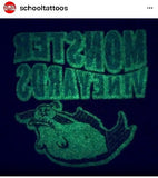 Glow in the Dark Custom Temporary Tattoos 2" x 2"