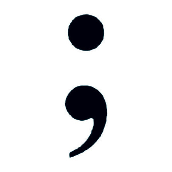 Semicolon temporary tattoos