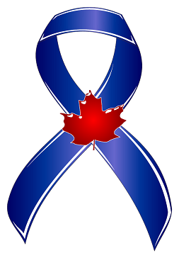 Bullying Canada Blue Ribbon Temporary Tattoo