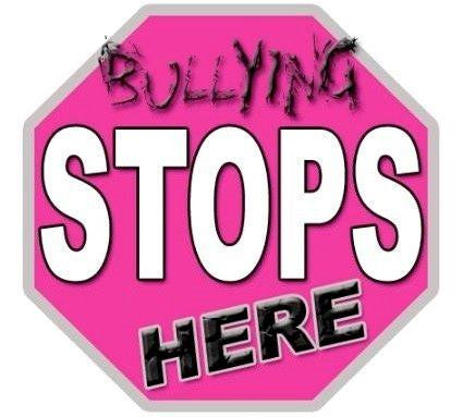 picture of temporary tattoo with words "Bullying Stops Here "