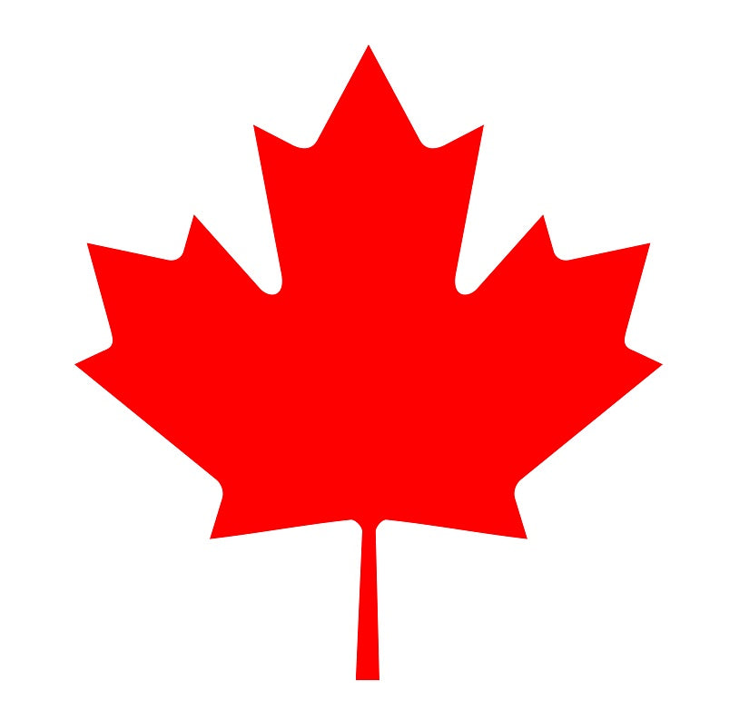 Canadian Maple Leaf - Canada Day Temporary Tattoos - Two Sizes: 1.5" x 1.5" and 2" x 2"